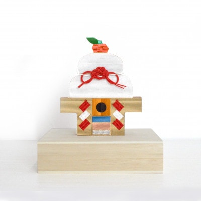 水引と木の鏡餅オブジェ　正月飾り【2025年12月22日までの入金分で年内発送】