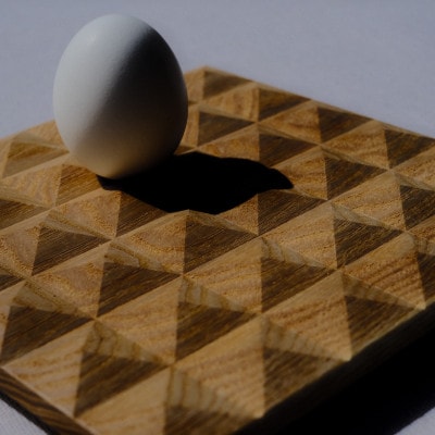 【栗の木】木製トーストプレート 「Mer:メル」 食パン1枚サイズ 18×18cm|パン皿