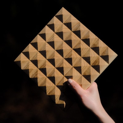 【栗の木】木製トーストプレート 食パン1枚サイズ 18×18cm|パン皿