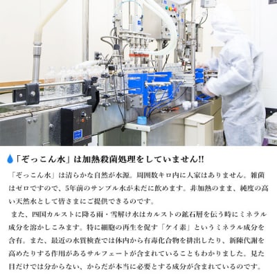 <四国カルスト天然水ぞっこん1ケース(2L×6本)>　飲料　みず　備蓄　ウォーター　西予　防災