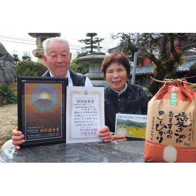 <令和7年産:西予市宇和町産コシヒカリ・にこまる食べ比べセット(各5kg)>　こしひかり　ご飯