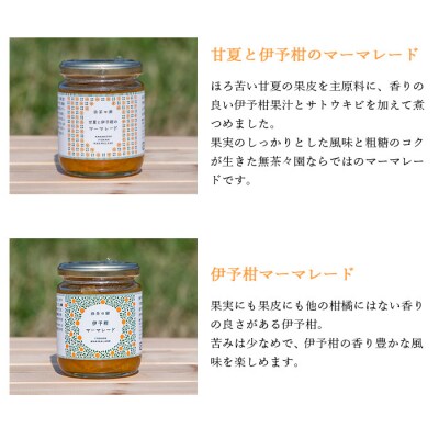 <無茶々園 ジュース 720ml×2本・マーマレード2種セット> 果物 伊予柑 甘夏 オレンジ