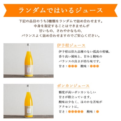 <無茶々園 柑橘ジュース 4本セット(720ml×4)> 果汁 100% 温州みかん 果物 オレンジ