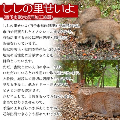 <ししの里せいよ　シシ肉スライスセット>　猪肉　詰合せ　食べ比べ　ジビエ　しし肉