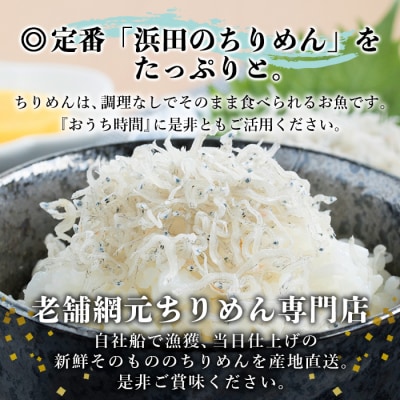 <老舗網元　濵田のちりめん(400g×1個)>　チリメン　減塩　西予　海産　魚介　産地直送　新鮮