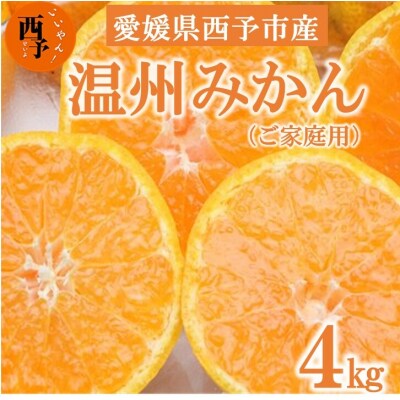 愛媛県西予市産　温州みかん　ご家庭用4kg
