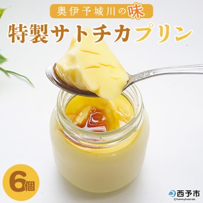 <奥伊予城川の味 特製サトチカプリン(6個セット)>　卵　ぷりん　限定　スイーツ　お菓子