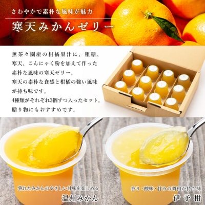 無茶々園の寒天みかんゼリー12個セット