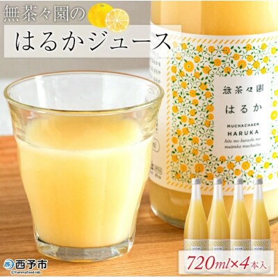 <無茶々園のはるかジュース　720ml×4本入>　フルーツ　柑橘　ストレート　愛媛　