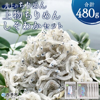<井上のちりめん上物ちりめんしそわかセット>　チリメン　海産　水産　魚介　西予　明浜　