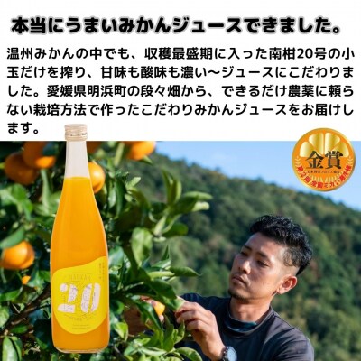 <濃厚!温州みかんジュース・ミックスジュース　6本セット【愛媛県西予市明浜産】>　飲み比べ　柑橘