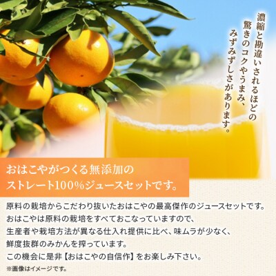 おはこやの飲み比べジュースセット　720ml×3本セット(温州みかん・不知火・清見)