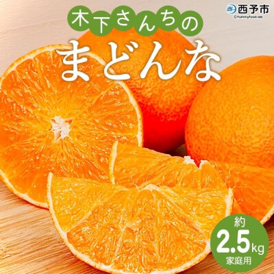 <木下さんちのまどんな 約2.5kg 家庭用> 柑橘類 みかん ミカン 果物 くだもの フルーツ