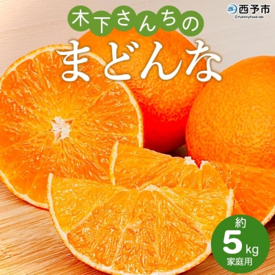 <木下さんちのまどんな 約5kg 家庭用> 柑橘類 みかん ミカン 果物 くだもの フルーツ 不揃い