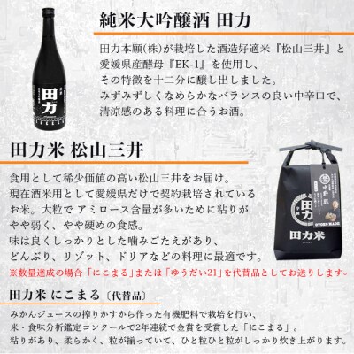 <純米大吟醸 田力と田力米>　冷酒　農家　家飲み　自宅用　ギフト