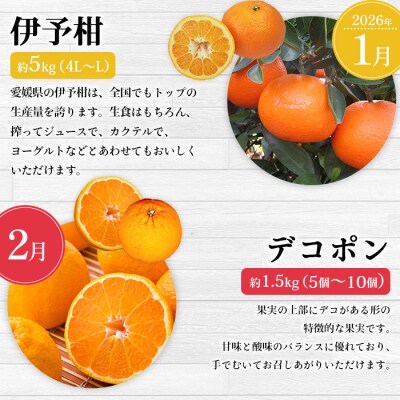 【先行受付】<2026年11月発送開始 えひめかんきつ定期便 全6回> 