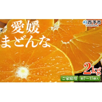  <愛媛県西予市産 愛媛まどんな ご家庭用 約2kg> 約7～15個入り 訳あり 柑橘 果物