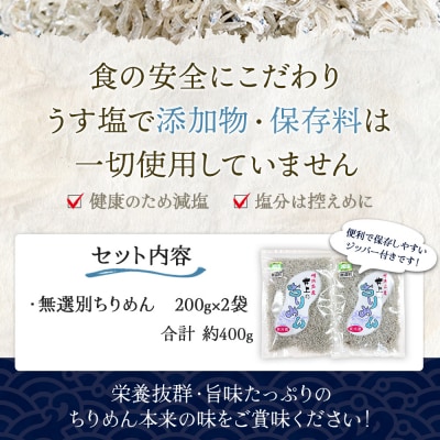 <井上のちりめん 無選別 合計約360g(180g入り×2袋)> ちりめんじゃこ タコ エビ イカ 