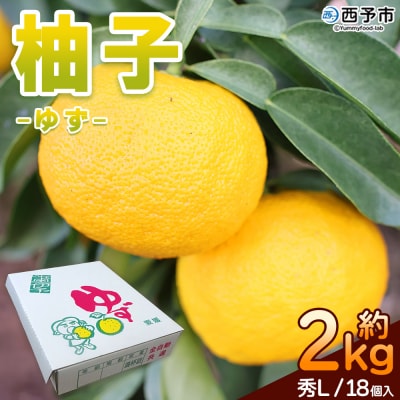 <柚子 秀 Lサイズ 18個> 約2kg 2000g ゆず 国産 果物 フルーツ 低樹高栽培 おいし