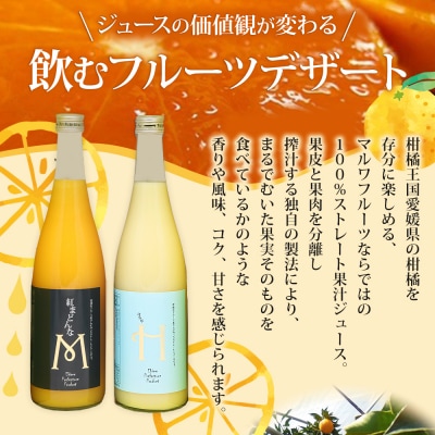 <紅まどんなとはるかジュース 720ml×2本セット> 果汁100% ストレートジュース 