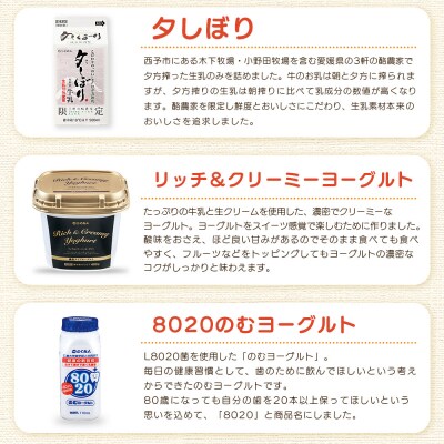 夕しぼり牧場の風セット　愛媛　四国乳業　おいしい