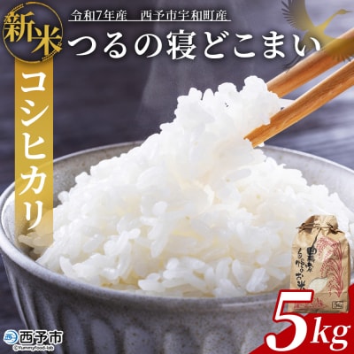 新米 <令和7年産 コシヒカリ「つるの寝どこまい」約5kg 西予市宇和町産> 