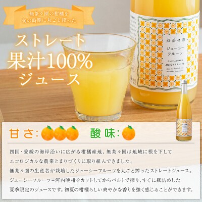 <無茶々園のジューシーフルーツジュース 720ml×4本> 柑橘 果物 オレンジ