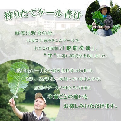 【3ヶ月定期便】ファンケル 搾りたて西予市産ケール青汁(冷凍)