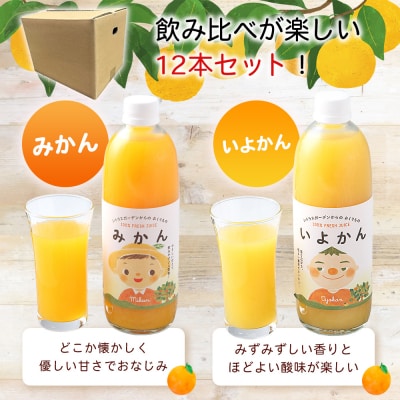 マルワフルーツ柑橘アソート ストレートジュース 500ml×12本　みかん 柑橘