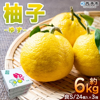 柚子 良 Sサイズ (24個入り) × 3箱> 約6kg ゆず ユズ 国産 柑橘