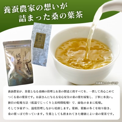 <絹茶(焙煎)> 桑の葉茶 桑茶 粉末 ティーバッグ 茶葉 きぬちゃ キヌチャ 養蚕農家 こだわり 