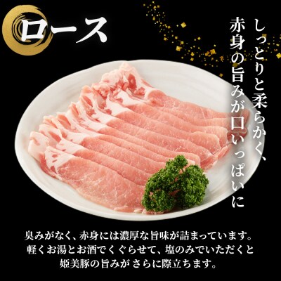 <愛媛県産 姫美豚 しゃぶしゃぶ用 ロース&バラセット 約700g(350g×2P)>木村屋精肉店