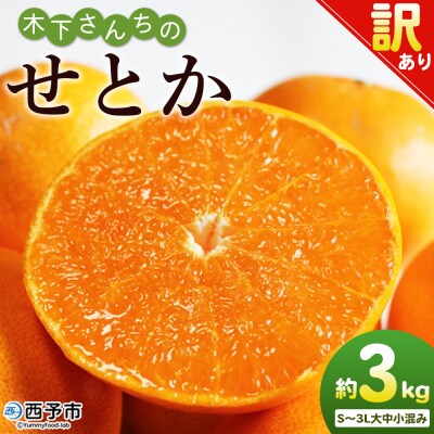 <木下さんちのせとか 訳あり 約3kg(S～3L大中小混み) 木下農園 >