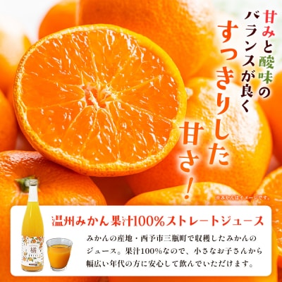 <柑橘100%ジュース (温州みかん6本 温州みかん)かじわらFARM