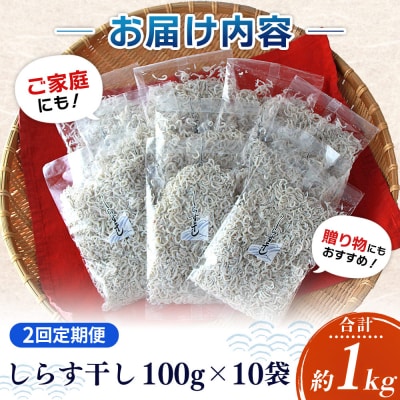 【定期便2ヶ月】<漁師さん自慢のしらす干し 1kg>濵田水産 えひめ 愛媛 魚
