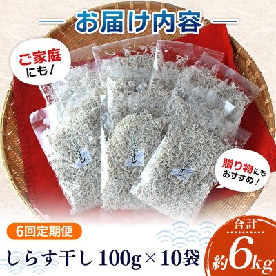 【定期便6ヶ月】<漁師さん自慢のしらす干し 1kg>濵田水産 えひめ 愛媛 魚