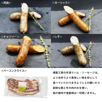 【定期便2ヶ月】<ゆうぼく燻製セット 計5種 >お肉 愛媛 えひめ ウインナー おいしい
