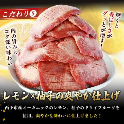 【定期便2ヶ月】<秘伝の特製麹熟成 厚切り やわらか牛タン 約400g>肉 塩タン 愛媛 おいしい