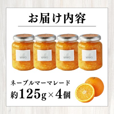 <ネーブルマーマレードジャム 125g×4個>株式会社味彩 愛媛県