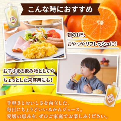 <100%ストレートジュース パウチタイプ160ml 温州みかん 160ml×1個>