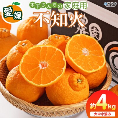 <木下さんちの不知火 家庭用 約4kgしらぬい でこぽん 愛媛 えひめ>