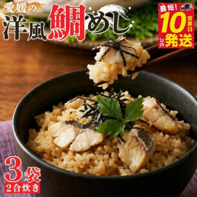 <愛媛の洋風鯛めしセット3袋>鯛 真鯛 まだい マダイ 天然真鯛 郷土料理 丼 魚介
