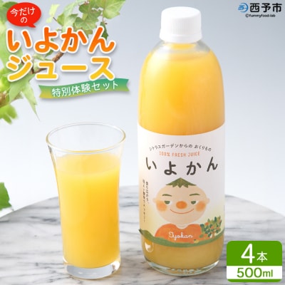 <今だけの「いよかんジュース」特別体験セット>果汁100% ストレートジュース 