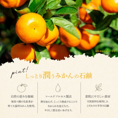 <しっとり潤うみかんの石鹸 1個>せっけん 愛媛 無茶々園 柑橘
