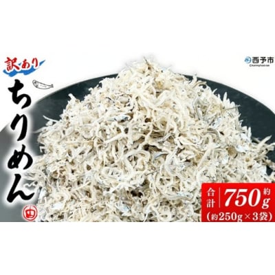 <訳あり ちりめん 約750g(250g×3袋)> 減塩 ちりめんじゃこ じゃこ 家庭用 海鮮 海産