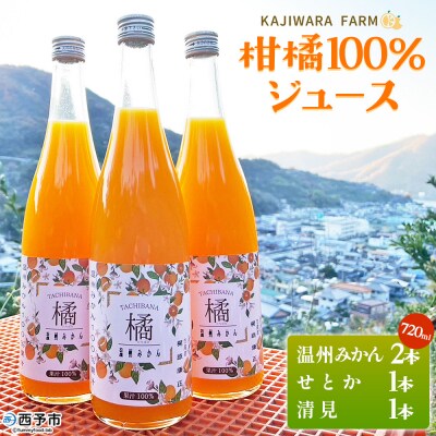 <柑橘100%ジュース> ストレートジュース 果汁100% 愛媛 かじわらFARM MKF0004