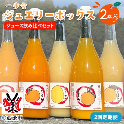 一歩会 ジュエリーボックス ジュース飲み比べセット 720ml 2本入り 2回定期便 果汁100%