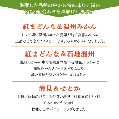 <果汁100%みかんジュース 高級セレクト3本>セット のみくらべ 柑橘ジュース 丸ごと 