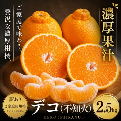 <訳あり 愛媛県産デコ 合計約2.5kg>でこぽん 不知火 しらぬい 甘い ご家庭用 