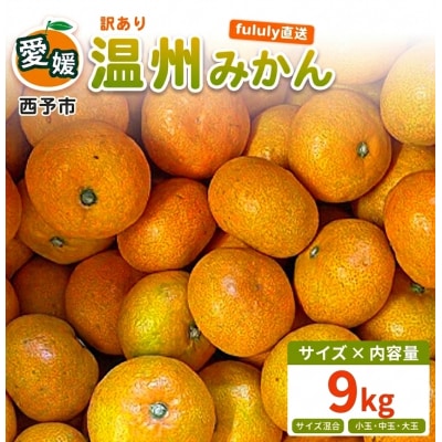 fululy直送 温州みかん 訳あり 約9kgワケアリ サイズ混合 家庭用 果物 フルーツ 
